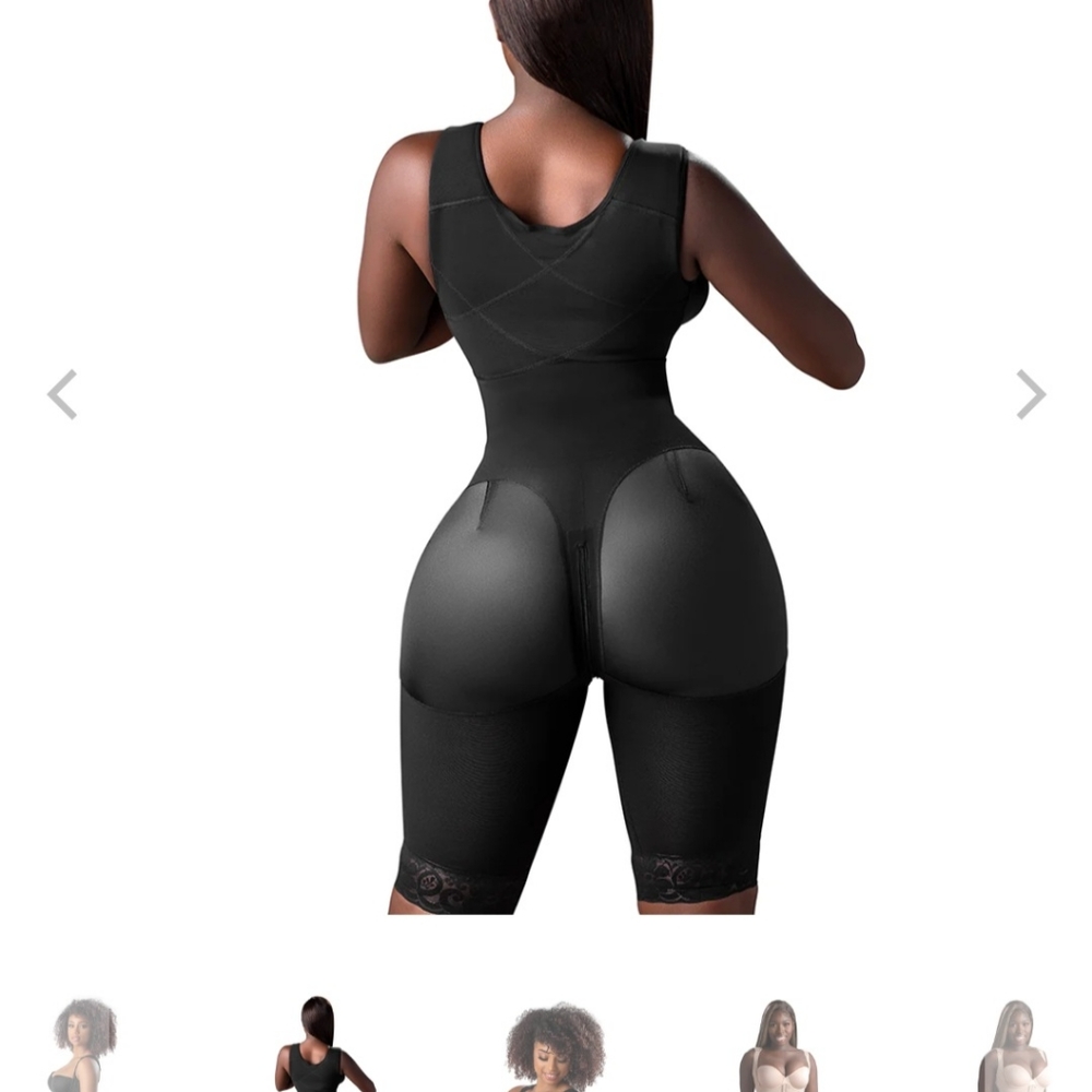Snatched body High-Waist Black Full Body Shaper with Adjustable Straps - Picture 2 of 5